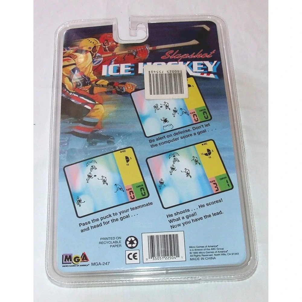 Slapshot Ice‎ Hockey Electronic LCD Video Game MGA Handheld Ages 5+ New